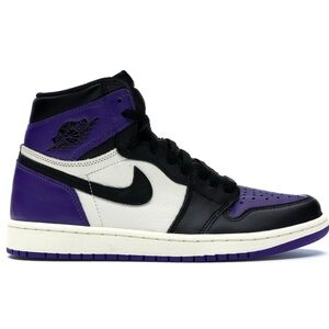 Purple and Black High-Top Sneakers